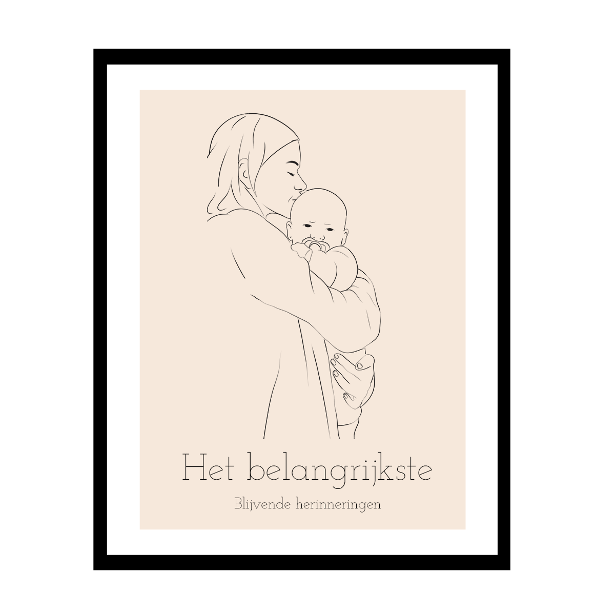 Newborn moeder tekening