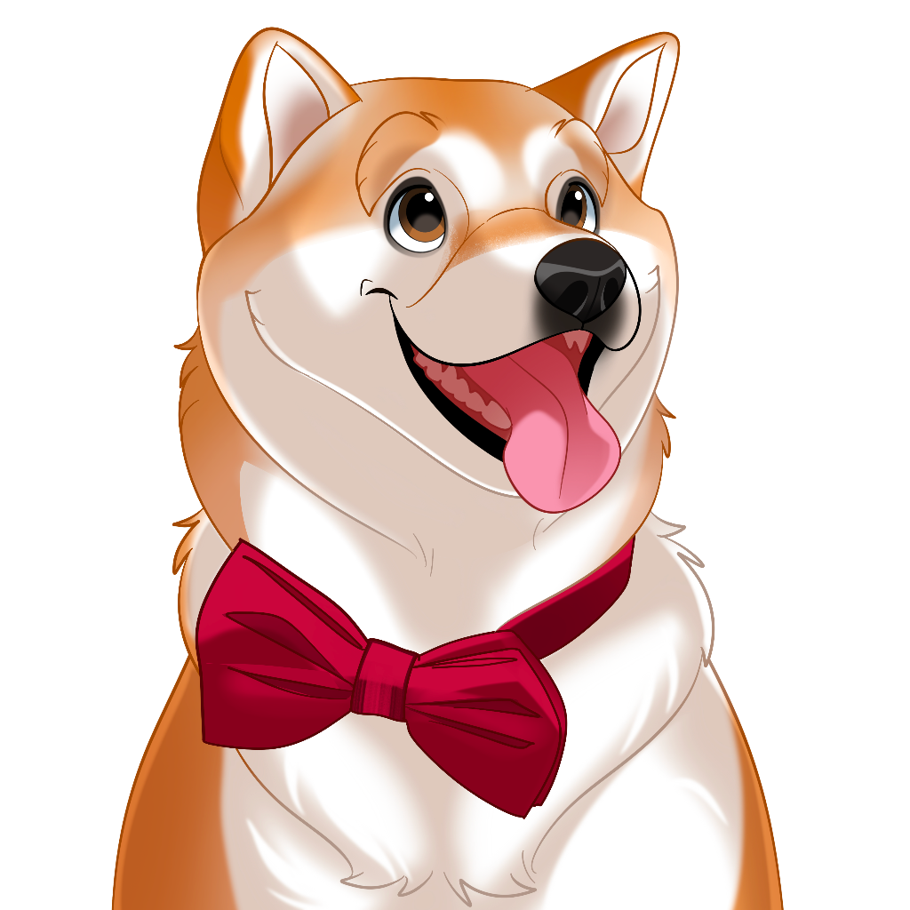 Cartoontekening van een hond