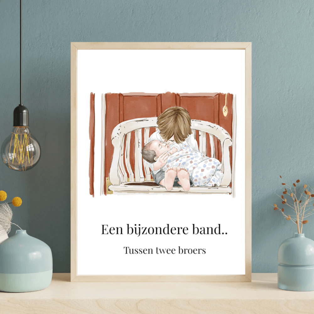 Geboorteposter aquarel