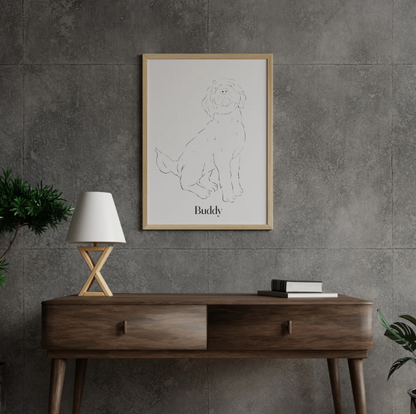 Huisdier Buddy voorbeeldtekening