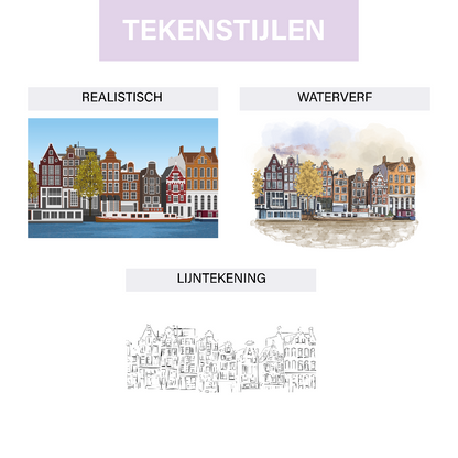 Drie stijlen huizen