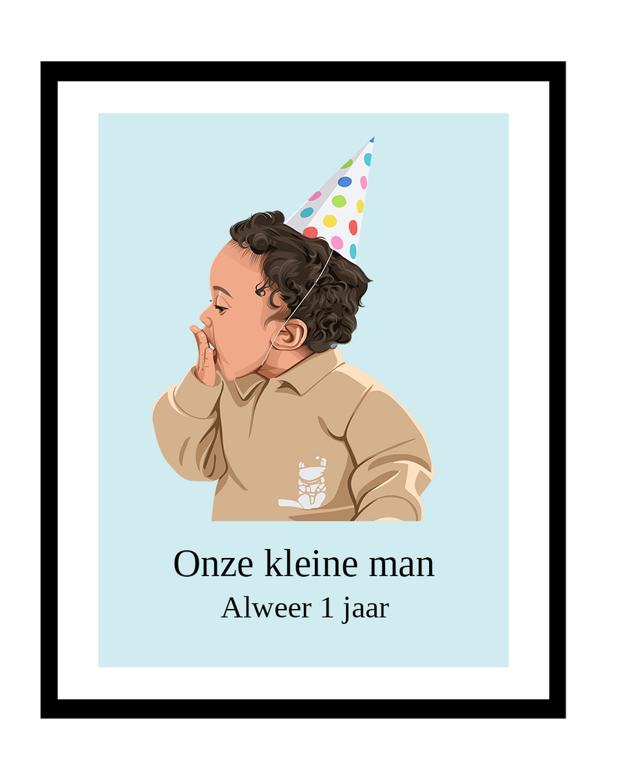 Verjaardag van baby in realistische stijl