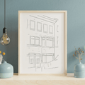 Unieke Lijntekening Huis